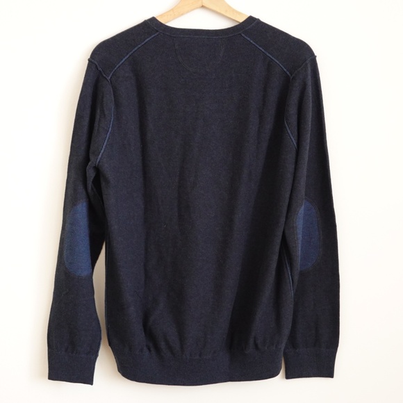 NWT Raffi Men's Vanise Venley 100% Cotton Henley Sweater Midnight Blue Size M - Picture 2 of 10